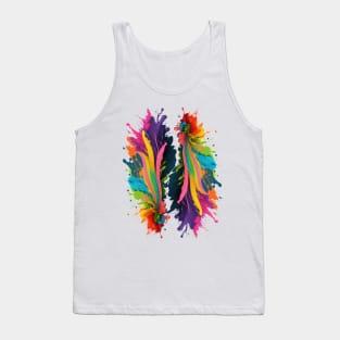 Holi colorful paint splashing. Great design for any purposes. Happy festive background. Tank Top